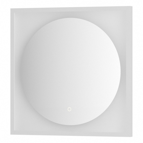 Зеркало DEFESTO ECLIPSE DF 2226S в багетной раме с LED-подсветкой 60x60 см., сенсорный выключатель, белая рама, 4500 K фото 4