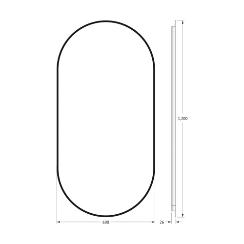 Зеркало DEFESTO AURA DF 2926 с окантовкой и LED-подсветкой 60x120 см., без выключателя, 4500 K фото 6