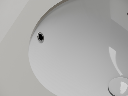 Раковина встраиваемая снизу Ceramicanova Era CN15005, белый глянец фото 6