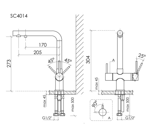 Смеситель для кухни Sancos Foster SC4014СH, хром фото 8
