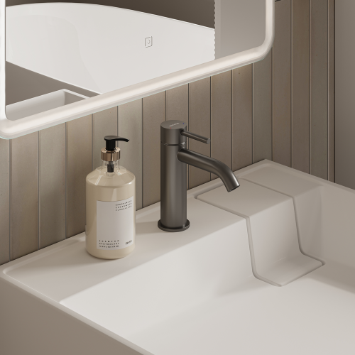 Раковина над стиральной машиной Ceramicanova Quattro CN0101, с кронштейнами в комплекте, белый глянец фото 4