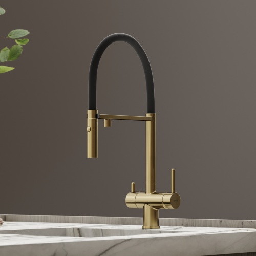 Смеситель для кухни Sancos Imola SC4010BGbh, брашированное золото фото 5