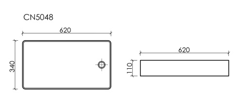 Накладная раковина Ceramicanova ELEMENT CN5048, белый глянец фото 9