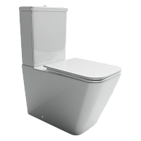 Унитаз-компакт Ceramicanova Cubic CN1803 Rimless с крышкой-сидением CN1803-B + CN1803-T Унитаз-компакт Ceramicanova Cubic CN1803 Rimless с крышкой-сидением
