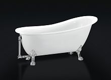 Акриловая ванна BelBagno BB06-1700, 170x76 c ножками BB-LEG-LION-CRM хром