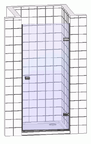 Душевая дверь в нишу Cezares 60x190 ECO-O-B-1-60-C-NERO, стекло прозрачное, профиль черный матовый фото 2
