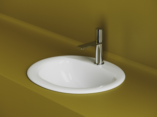 Раковина встраиваемая сверху Ceramicanova Sun CN6080, белый глянец фото 3