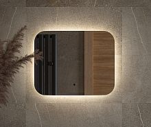 Зеркало DEFESTO OPTI DF 2801RH с LED-подсветкой 50x40 см., ИК - выключатель, 4500 K