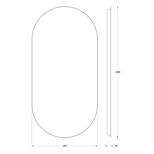 Зеркало Evoform Ledshine BY 2597 с LED-подсветкой 50х100 см., без выключателя, 3000К фото 6