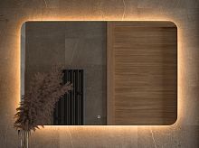 Зеркало DEFESTO OPTI DF 2820SH с LED-подсветкой 120x80 см., сенсорный выключатель, 3000 K