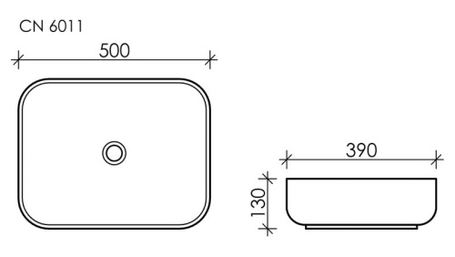 Накладная раковина Ceramicanova ELEMENT CN6011, белый глянец фото 5