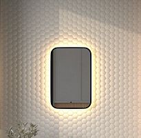 Зеркало DEFESTO AURA DF 2972R с окантовкой и LED-подсветкой 40x60 см., ИК - выключатель, 3000 K