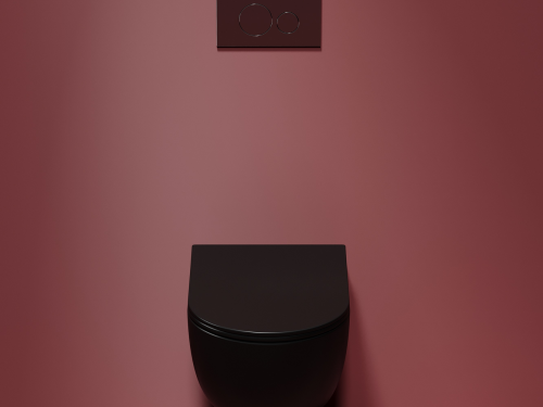 Подвесной унитаз Ceramicanova Modena CN6063MB с крышкой-сидением, черный матовый фото 11