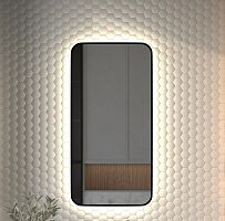 Зеркало DEFESTO AURA DF 2965 с окантовкой и LED-подсветкой 50x100 см., без выключателя, 4500 K