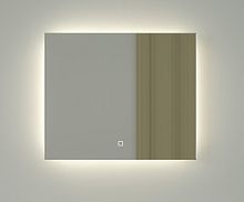 Зеркало DEFESTO GLOW DF 2503SH с фацетом и LED-подсветкой 60x50 см., сенсорный выключатель, 4500 K