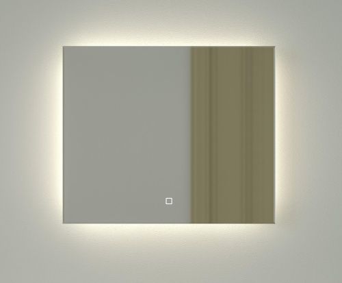 Зеркало DEFESTO GLOW DF 2503SH с фацетом и LED-подсветкой 60x50 см., сенсорный выключатель, 4500 K