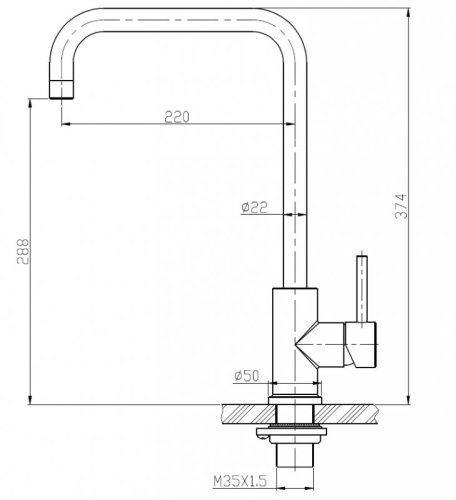 Смеситель BelBagno BB-LAM03A-IN для кухонной мойки фото 2