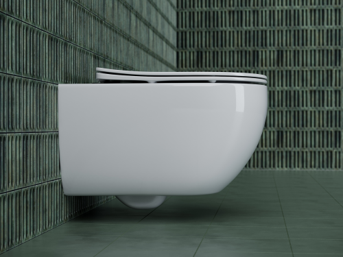Подвесной унитаз Ceramicanova Long CN3015 с крышкой-сидением фото 6