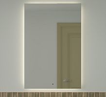 Зеркало DEFESTO GLOW DF 2510R с фацетом и LED-подсветкой 80x120 см., ИК - выключатель, 4500 K