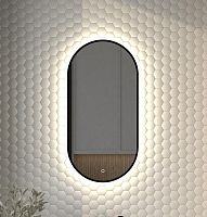 Зеркало DEFESTO AURA DF 2922 с окантовкой и LED-подсветкой 40x80 см., без выключателя, 4500 K