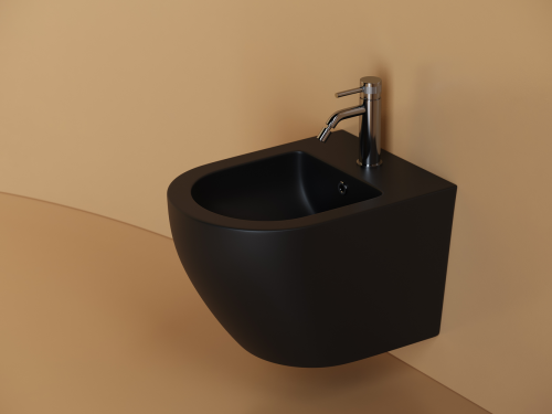 Биде подвесной Ceramicanova Uno CN11002MB черное матовое фото 2