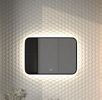 Зеркало DEFESTO AURA DF 2964SH с окантовкой и LED-подсветкой 70x50 см., сенсорный выключатель, 4500 K