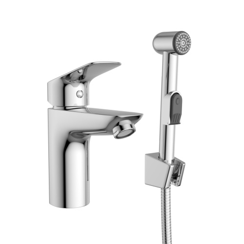 Смеситель для раковины BelBagno DUE-LVM/HGN-CRM-W0 с гигиеническим душем, хром фото 2