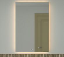 Зеркало DEFESTO GLOW DF 2520S с фацетом и LED-подсветкой 80x120 см., сенсорный выключатель, 3000 K