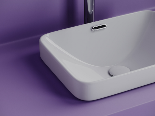 Раковина встраиваемая сверху Ceramicanova Element CN6078, белый глянец фото 5