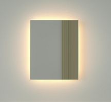 Зеркало DEFESTO GLOW DF 2511 с фацетом и LED-подсветкой 40x50 см., без выключателя, 3000 K
