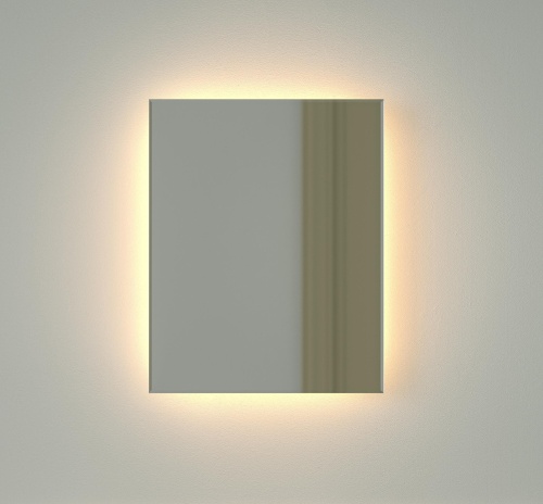 Зеркало DEFESTO GLOW DF 2511 с фацетом и LED-подсветкой 40x50 см., без выключателя, 3000 K