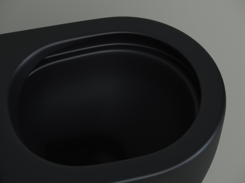 Унитаз приставной напольный Ceramicanova Metropol CN4004MB с крышкой-сидением, черный матовый фото 6