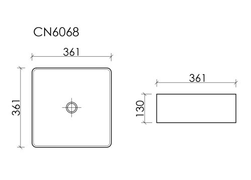 Накладная раковина Ceramicanova Element CN6068MB, черный матовый фото 6