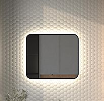 Зеркало DEFESTO AURA DF 2966RH с окантовкой и LED-подсветкой 70x60 см., ИК - выключатель, 4500 K