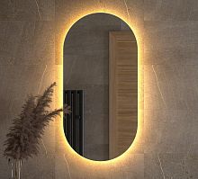 Зеркало DEFESTO OPTI DF 2914 с LED-подсветкой 50x100 см., без выключателя, 3000 K