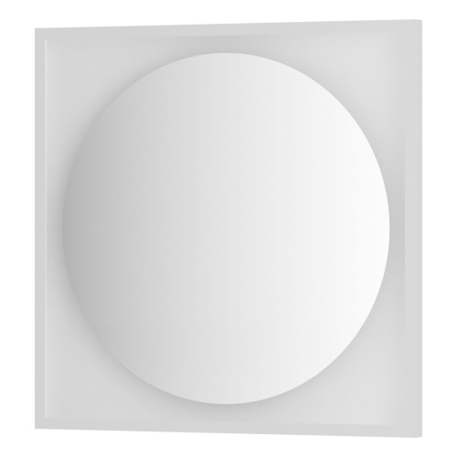 Зеркало DEFESTO ECLIPSE DF 2227 в багетной раме с LED-подсветкой 70x70 см., белая рама, без выключателя, 4500 K фото 4