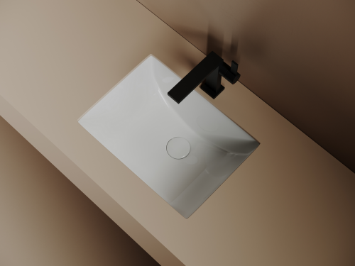 Раковина встраиваемая снизу Ceramicanova Era CN15002, белый глянец фото 4