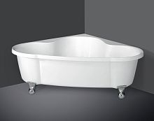 Акриловая ванна BelBagno BB07 с ножками, 150x150 угловая, отдельностоящая