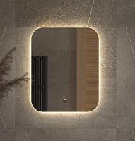 Зеркало DEFESTO OPTI DF 2801S с LED-подсветкой 40x50 см., сенсорный выключатель, 4500 K