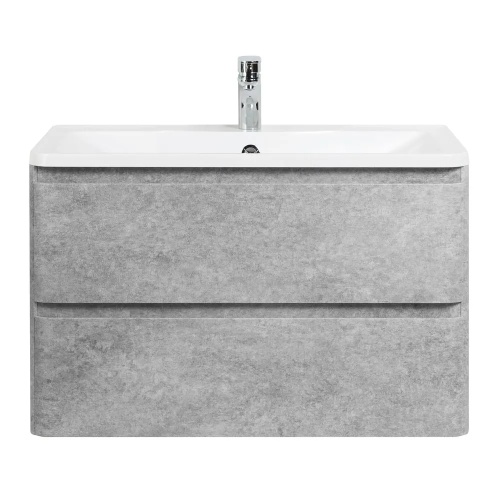 Тумба с раковиной BelBagno Albano 80 подвесная, cemento verona grigio (ALBANO-800-2C-SO-CVG + BB800/455-LV-MR-ALR)