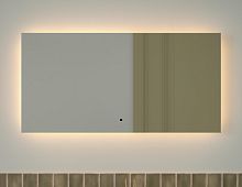 Зеркало DEFESTO GLOW DF 2515RH с фацетом и LED-подсветкой 100x50 см., ИК - выключатель, 3000 K