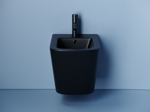 Биде подвесной Ceramicanova Union CN4010MB черное матовое фото 7