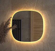 Зеркало DEFESTO OPTI DF 2859R с LED-подсветкой 60x60 см., ИК - выключатель, 3000 K