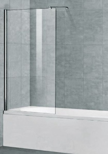 Шторка на ванну Cezares 90x155 LIBERTA-V-1-90/155-C-Cr, стекло прозрачное, профиль хром фото 2
