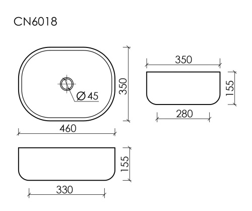 Раковина Ceramicanova ELEMENT CN6018, белый глянец фото 7