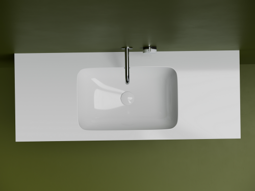 Раковина встраиваемая снизу Ceramicanova Element CN7018, белый глянец фото 5