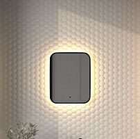 Зеркало DEFESTO AURA DF 2971R с окантовкой и LED-подсветкой 40x50 см., ИК - выключатель, 3000 K