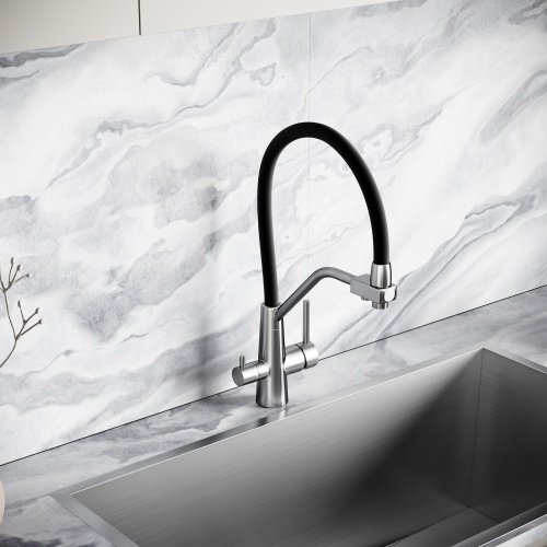 Смеситель для кухни Sancos Nolia SC12003SS, нержавеющая сталь фото 2