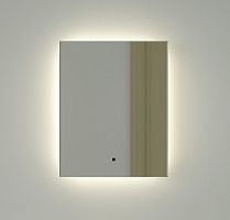 Зеркало DEFESTO GLOW DF 2501R с фацетом и LED-подсветкой 40x50 см., ИК - выключатель, 4500 K