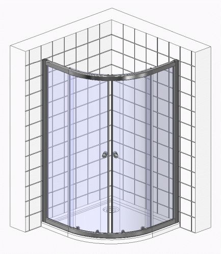 Душевой уголок BelBagno 100x100x195 UNO-195-R-2-100-C-Cr, стекло прозрачное, профиль хром фото 2
